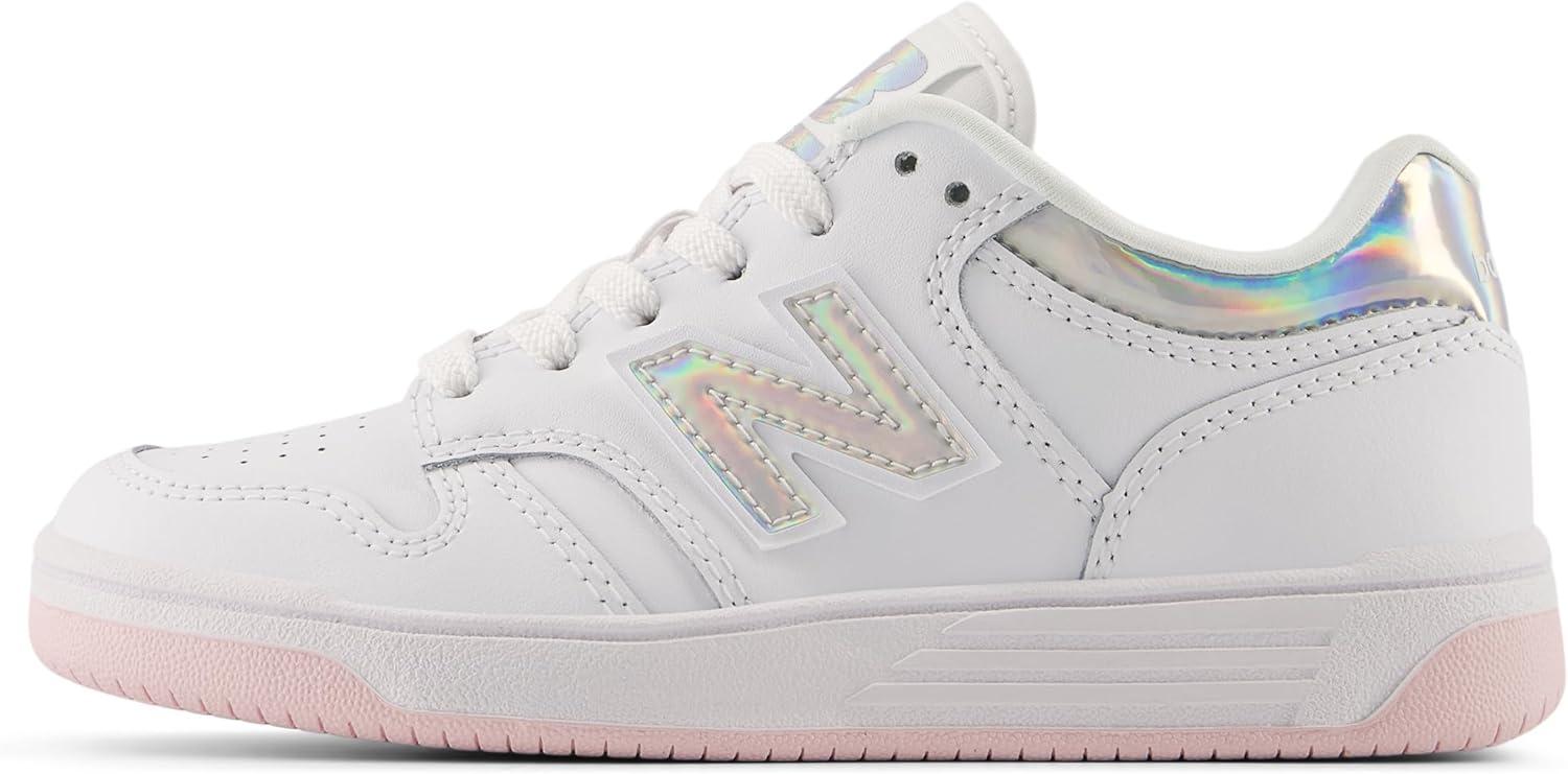 image:imageNew Balance UnisexChild 480 V1 Laceup SneakerWhiteRose Sugar