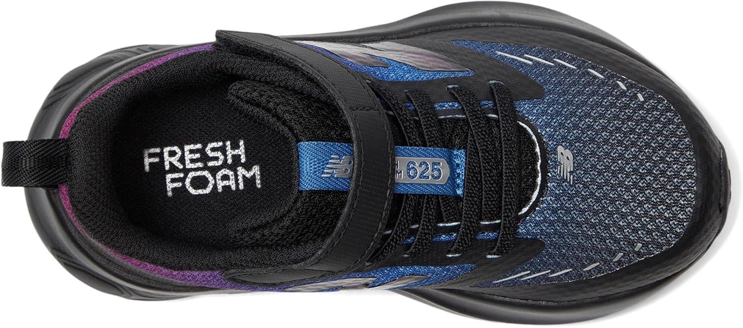 image:imageNew Balance UnisexChild Fresh Foam 625 Bungee Lace with Top Strap Little Kid SneakerBlackBlue Agate