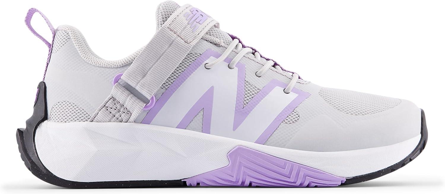 image:imageNew Balance UnisexChild FuelCell Play V1 Hook ampamp Loop Running ShoeGrey MatterLilac GloWhite