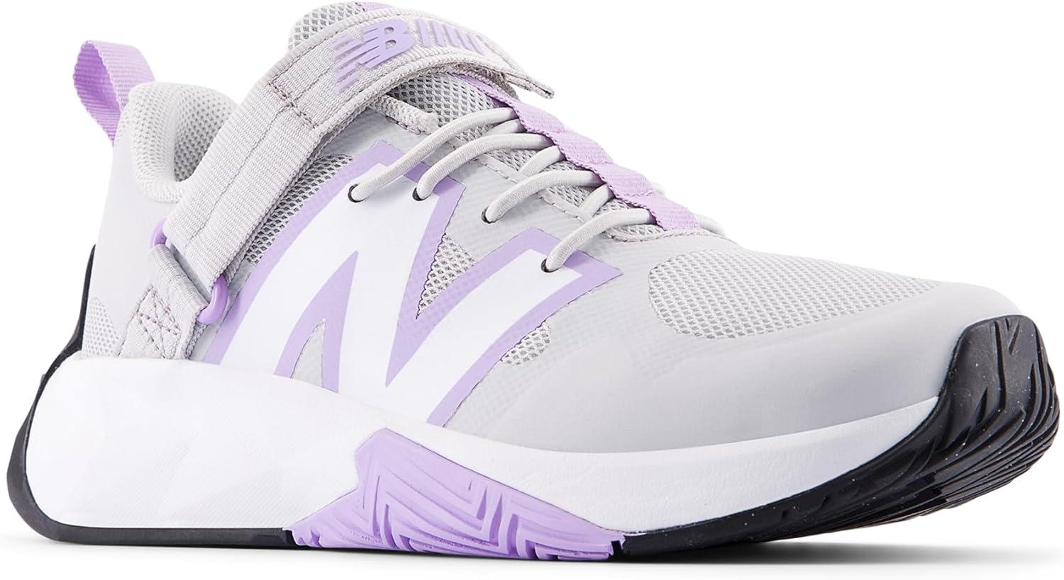 image:imageNew Balance UnisexChild FuelCell Play V1 Hook ampamp Loop Running ShoeGrey MatterLilac GloWhite