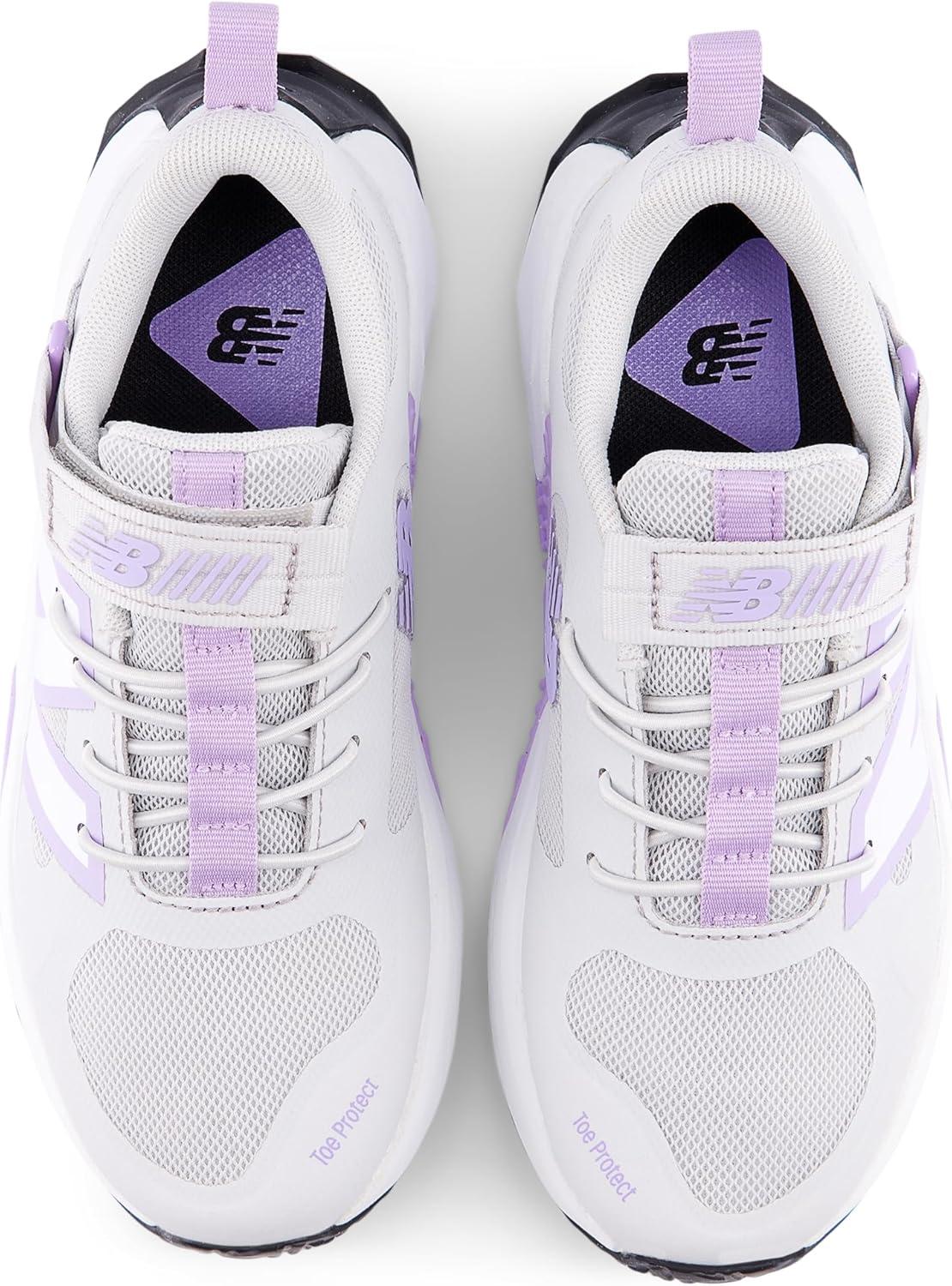 image:imageNew Balance UnisexChild FuelCell Play V1 Hook ampamp Loop Running ShoeGrey MatterLilac GloWhite