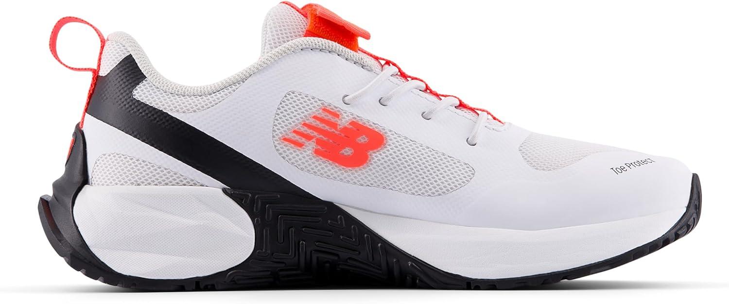 image:imageNew Balance UnisexChild FuelCell Play V1 Hook ampamp Loop Running ShoeWhiteUrgent RedBlack