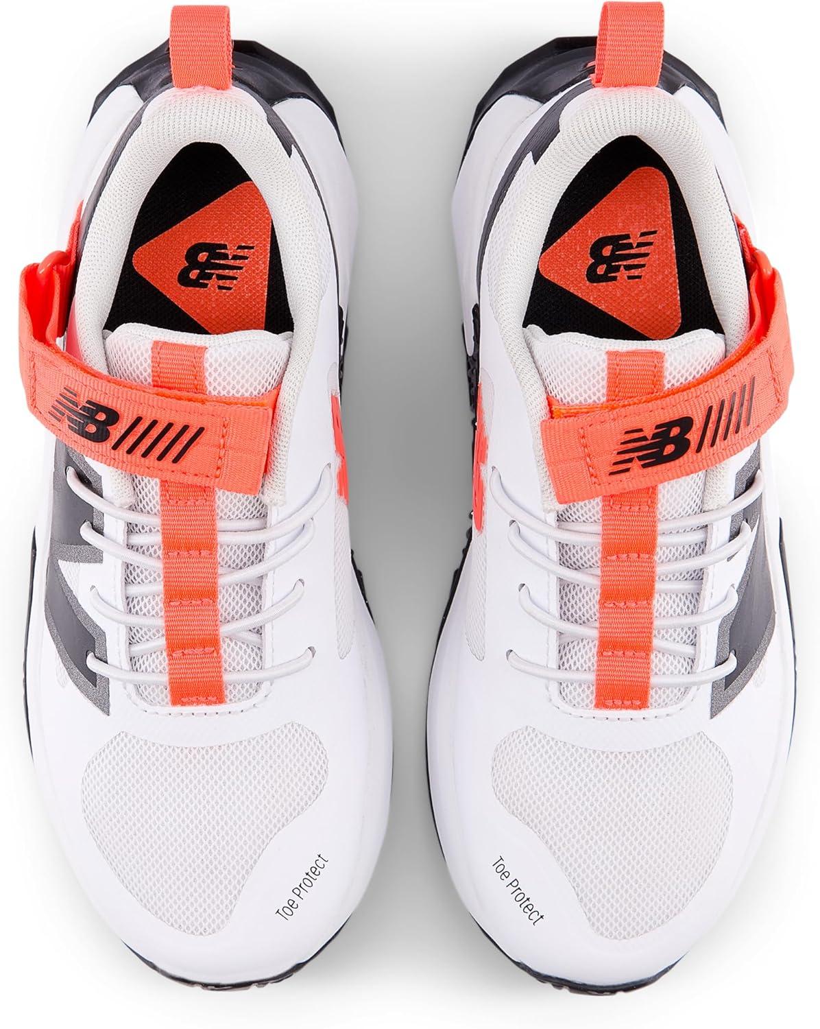 image:imageNew Balance UnisexChild FuelCell Play V1 Hook ampamp Loop Running ShoeWhiteUrgent RedBlack