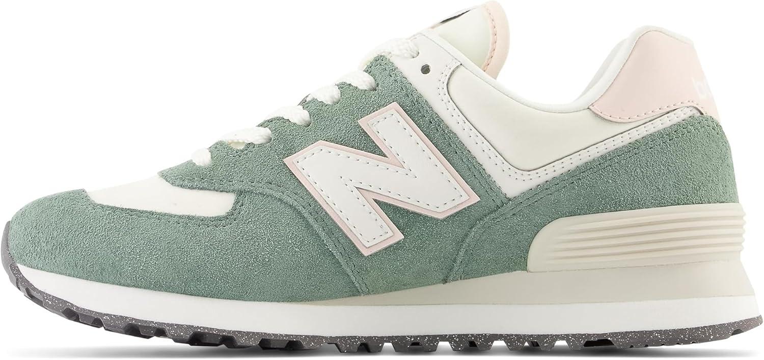image:imageNew Balance Womens 574 V2 SneakersDark JuniperQuartz PinkAngora
