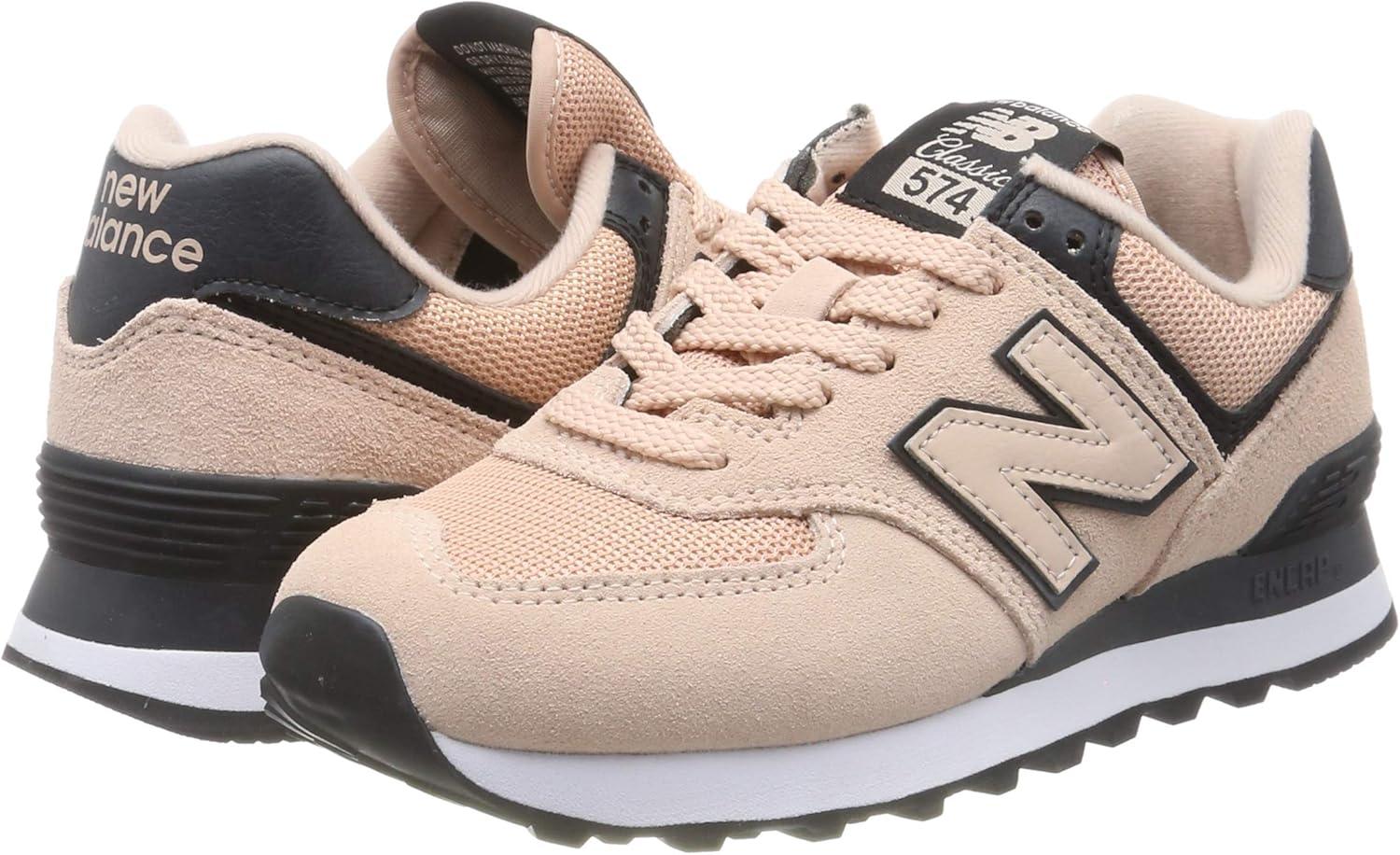 image:imageNew Balance Womens 574 V2 SneakersPink Pink Black Pink Black