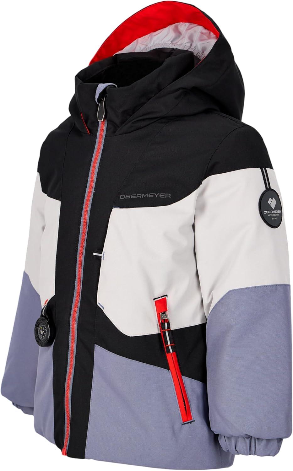 image:imageObermeyer Boys Altair Ski Jacket Insulated and Waterproof with Kids IGrow SystemGrey Steel