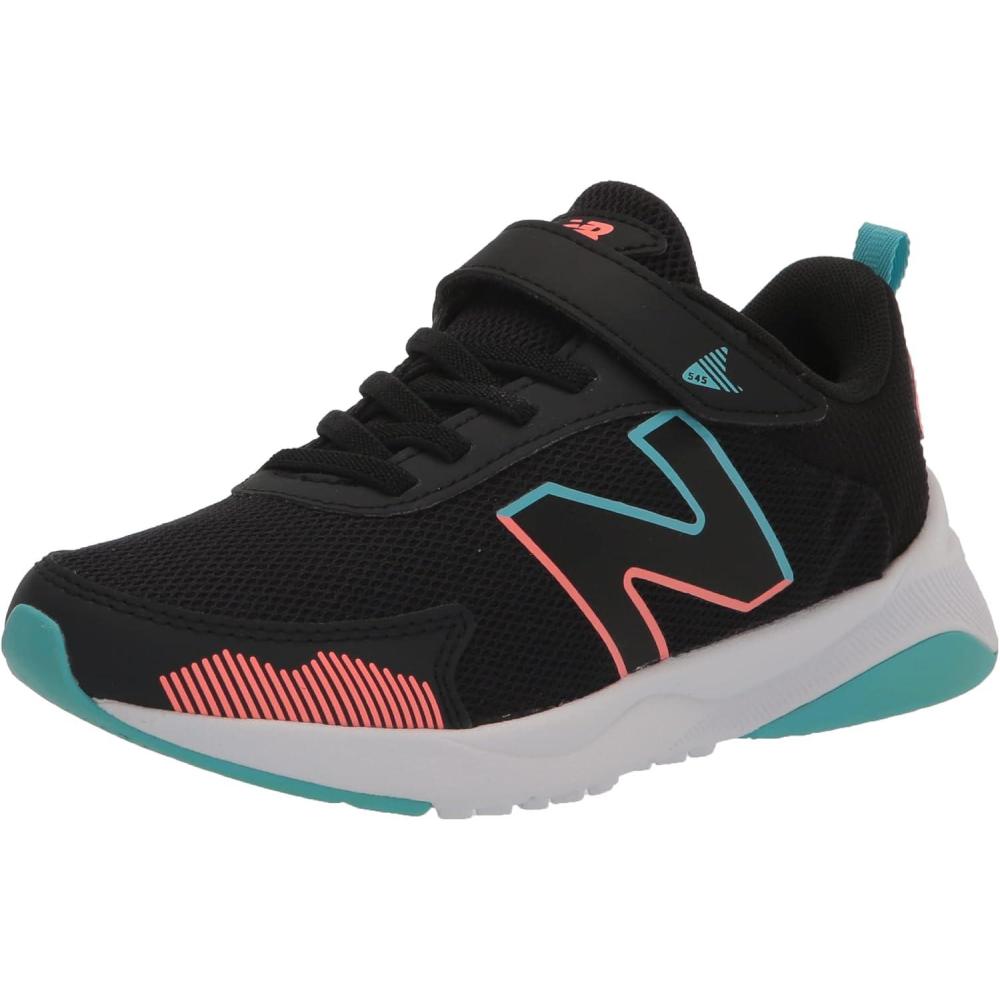 image:imageNew Balance Kids Dynasoft 545 V1 Hook and Loop Running ShoeBlackGrapefruitSummer Aqua