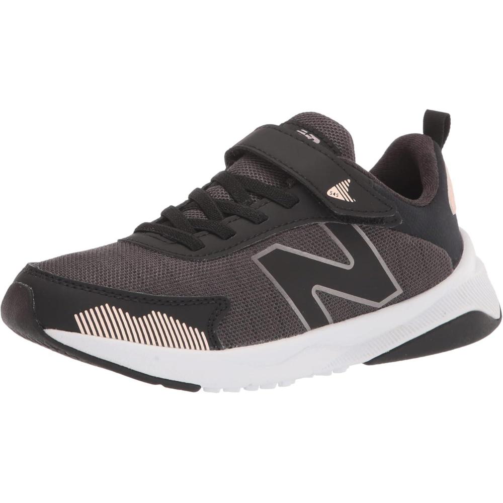 image:imageNew Balance Kids Dynasoft 545 V1 Hook and Loop Running ShoeBlackOyster PinkChampagne Metallic