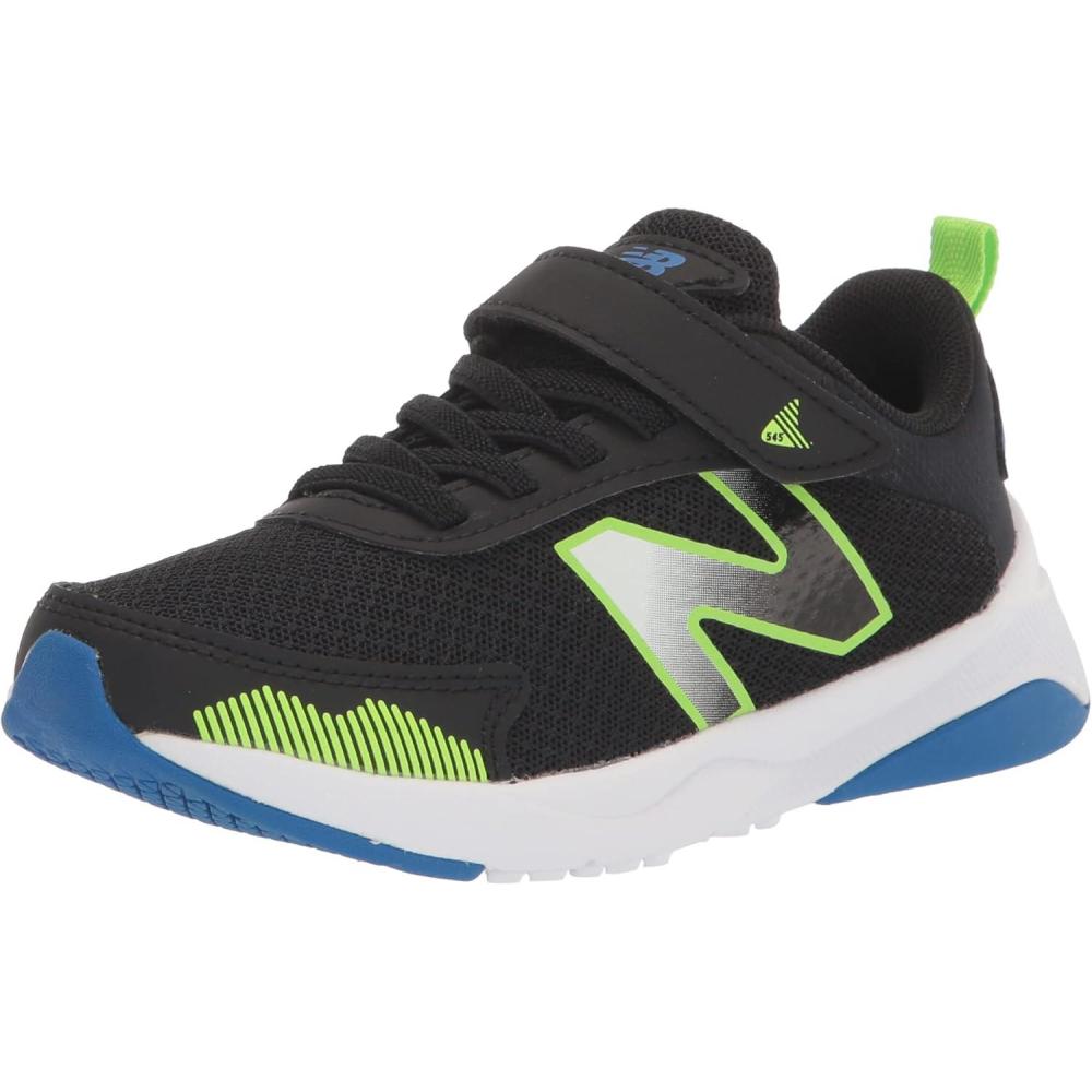 image:imageNew Balance Kids Dynasoft 545 V1 Hook and Loop Running ShoeBlackPixel GreenCobalt