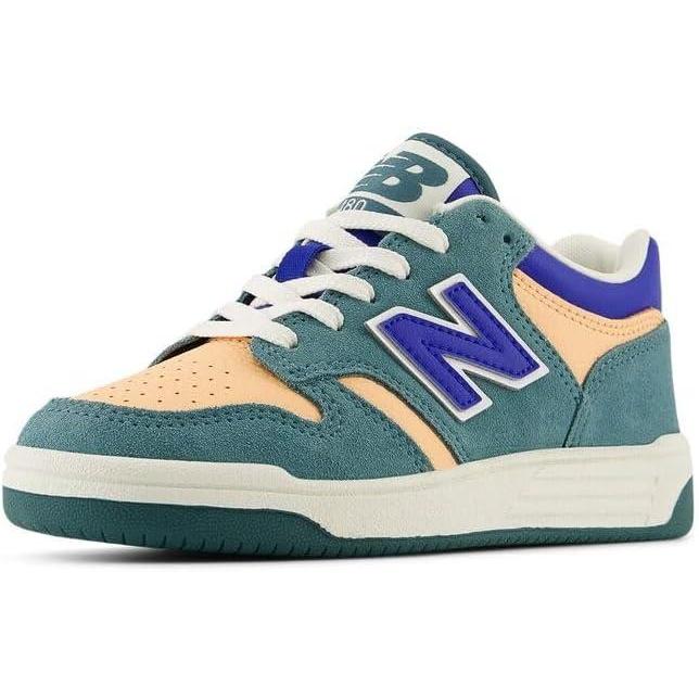 image:imageNew Balance UnisexChild 480 V1 Laceup SneakerNew SprucePeach BlossomTeam Royal