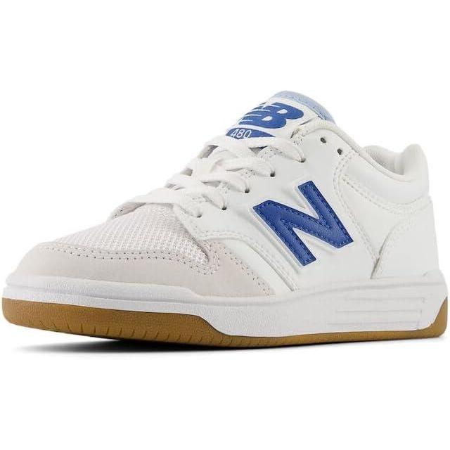 image:imageNew Balance UnisexChild 480 V1 Laceup SneakerWhiteBlue AgateGum