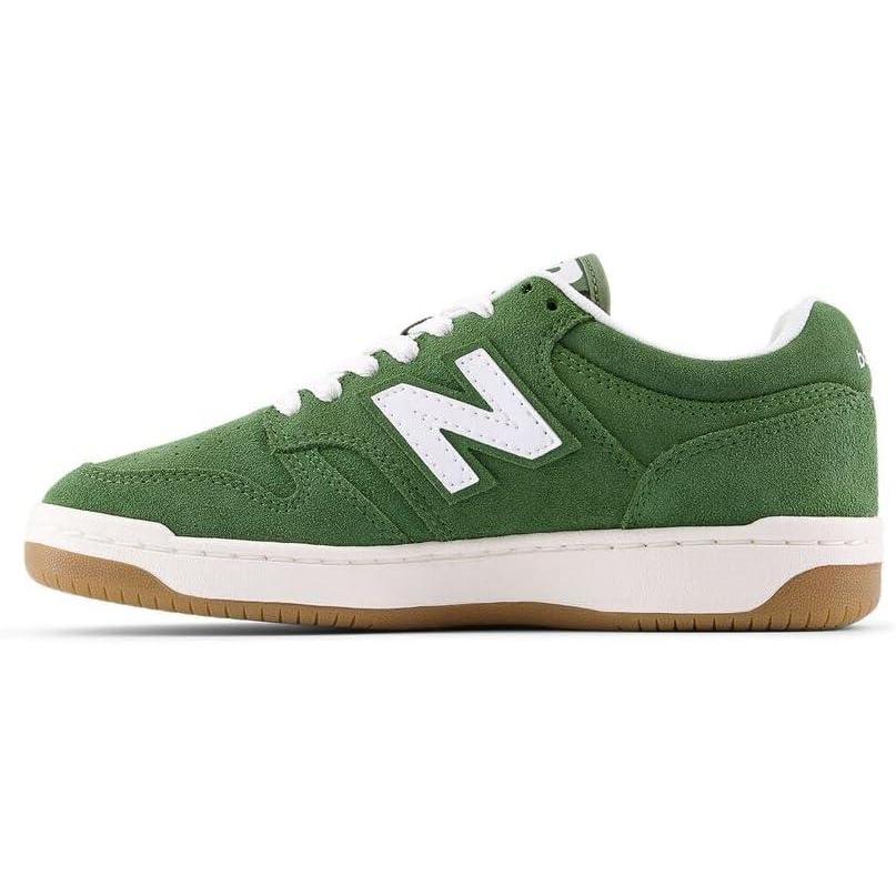 image:imageNew Balance UnisexChild 480 V1 Laceup SneakerWhiteDark Alpine Green