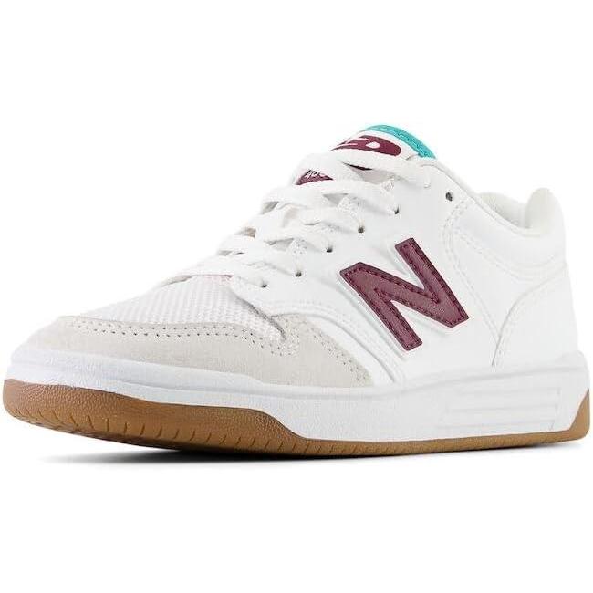 image:imageNew Balance UnisexChild 480 V1 Laceup SneakerWhiteNb Burgundy