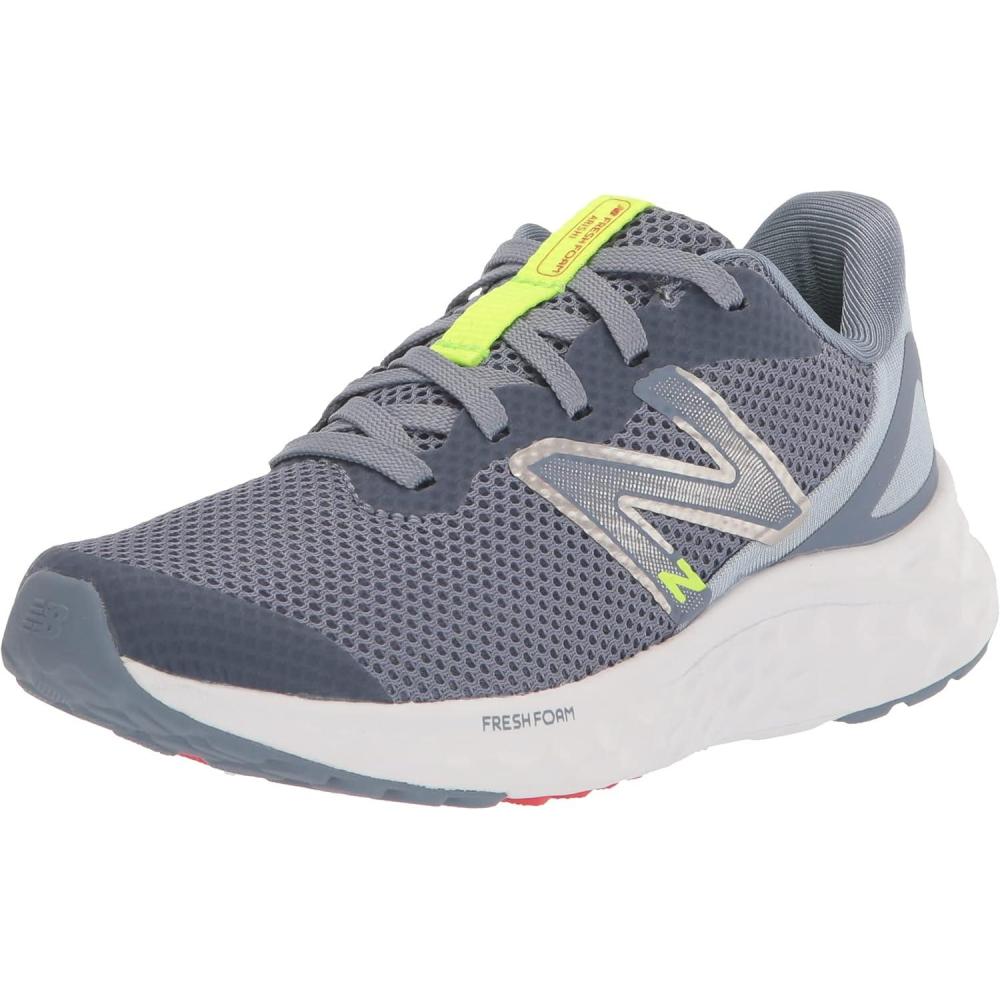 image:imageNew Balance UnisexChild Fresh Foam Arishi V4 LaceupRunning ShoeArctic GreyPixel GreenTrue Red