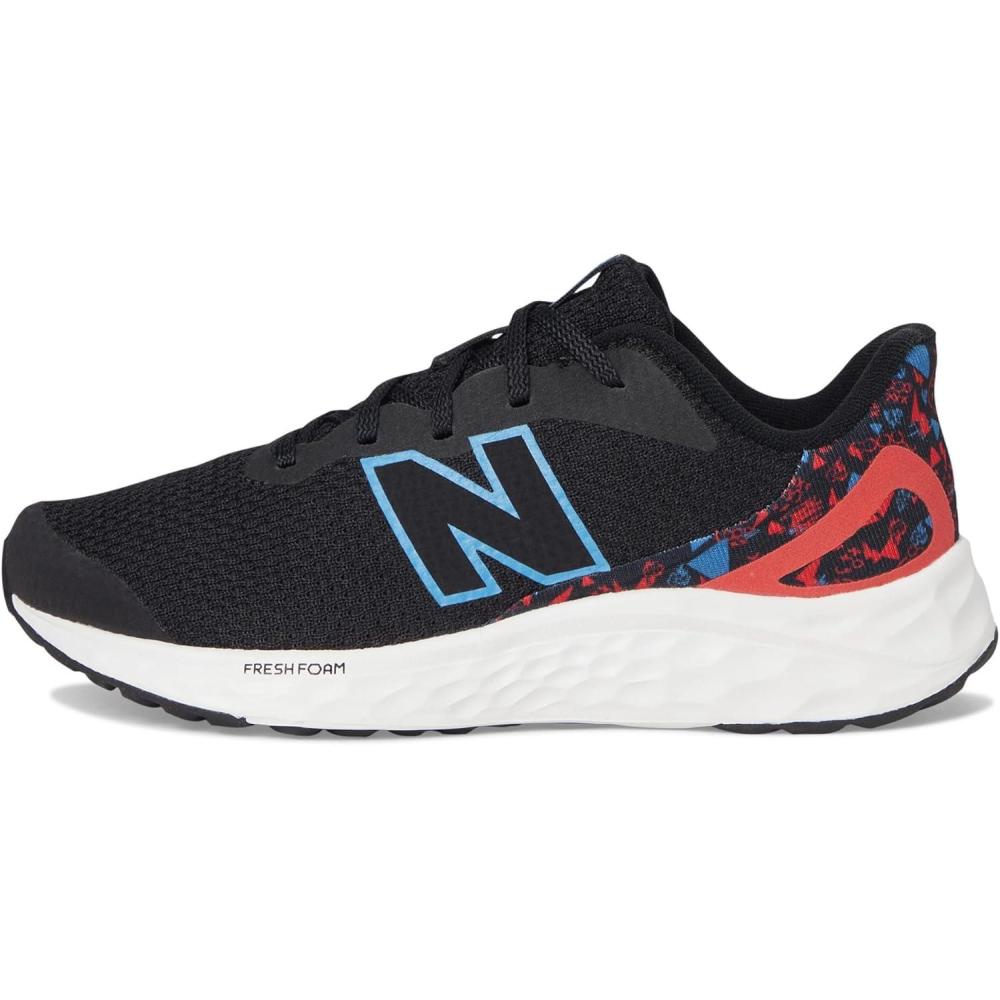 image:imageNew Balance UnisexChild Fresh Foam Arishi V4 LaceupRunning ShoeBlackAzureBlast Red