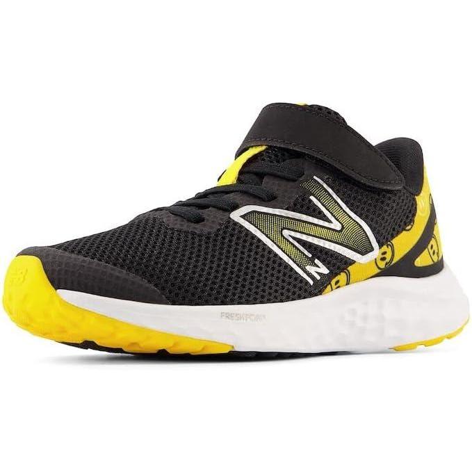 image:imageNew Balance UnisexChild Fresh Foam Arishi V4 LaceupRunning ShoeBlackHot Marigold
