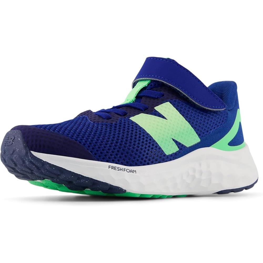 image:imageNew Balance UnisexChild Fresh Foam Arishi V4 LaceupRunning ShoeGalaxy BlueLime LeafNb Navy