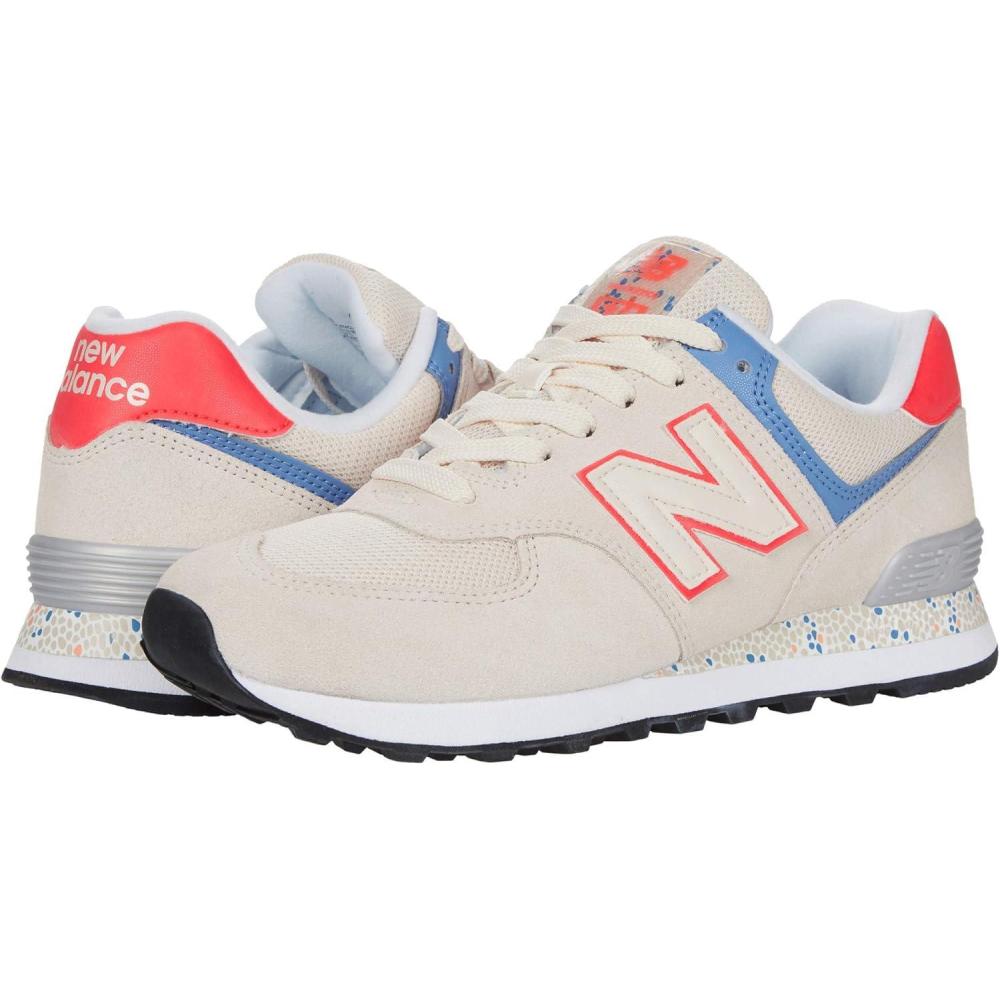 image:imageNew Balance Womens 574 V2 SneakersRaw Silk Vivid Coral