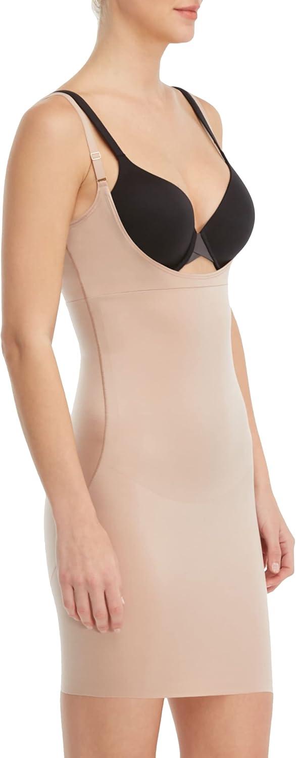 image:imageSPANX SmartGrip Open Bust Full Slip Breathable Body Shapewear Lightweight Medium Compression AntiSlip ConstructionFound
