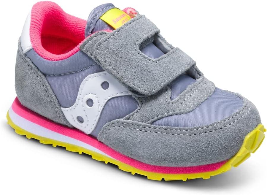 image:imageSaucony Baby Jazz Hook ampamp Loop SneakersGreyPink