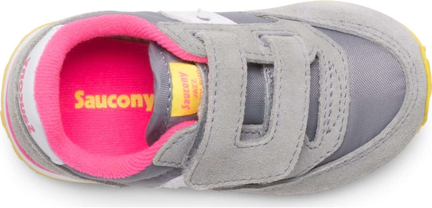 image:imageSaucony Baby Jazz Hook ampamp Loop SneakersGreyPink