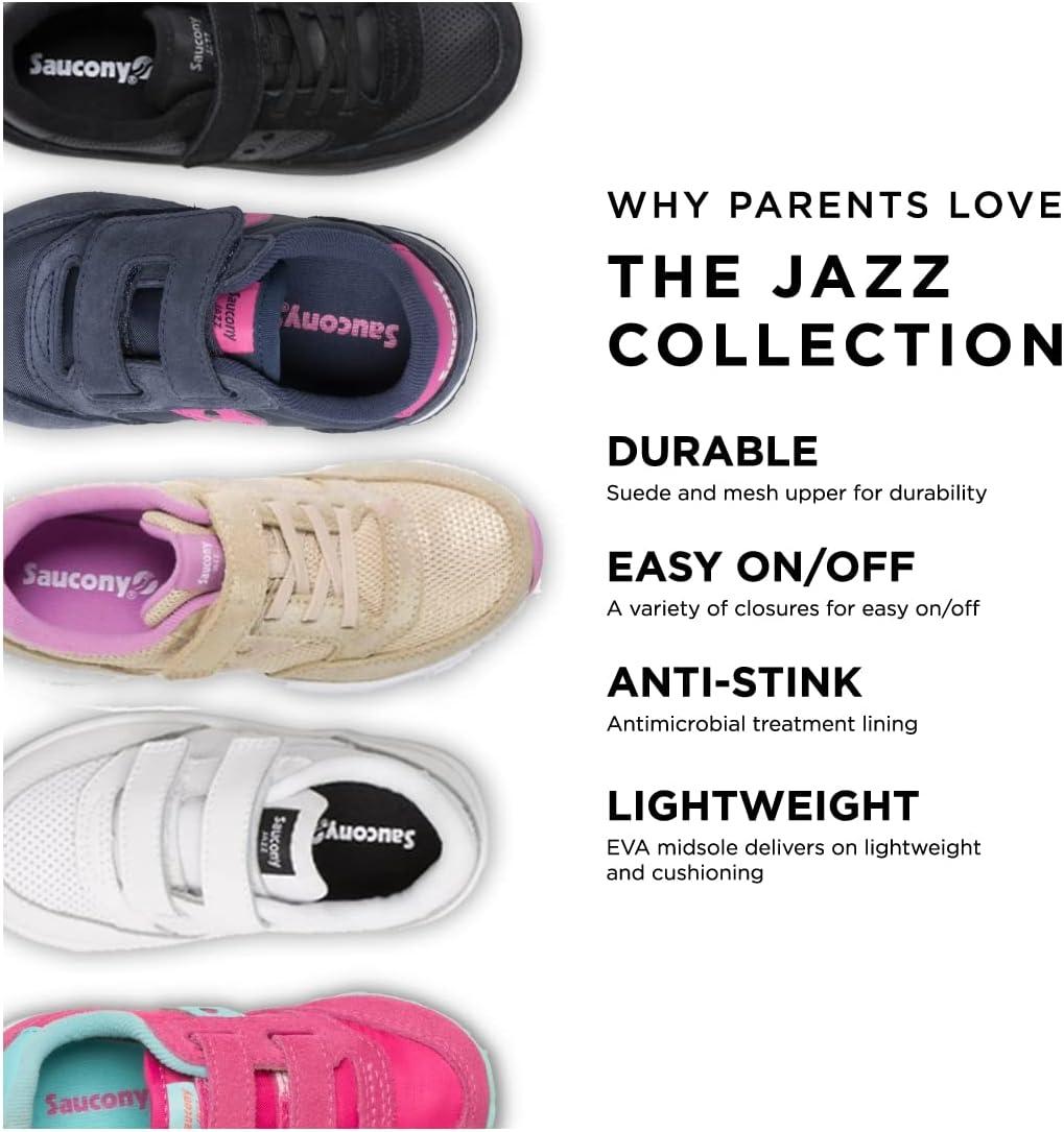 image:imageSaucony Baby Jazz Hook ampamp Loop SneakersGreyRed