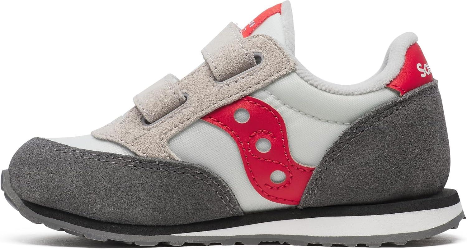 image:imageSaucony Baby Jazz Hook ampamp Loop SneakersWhiteGreyRed