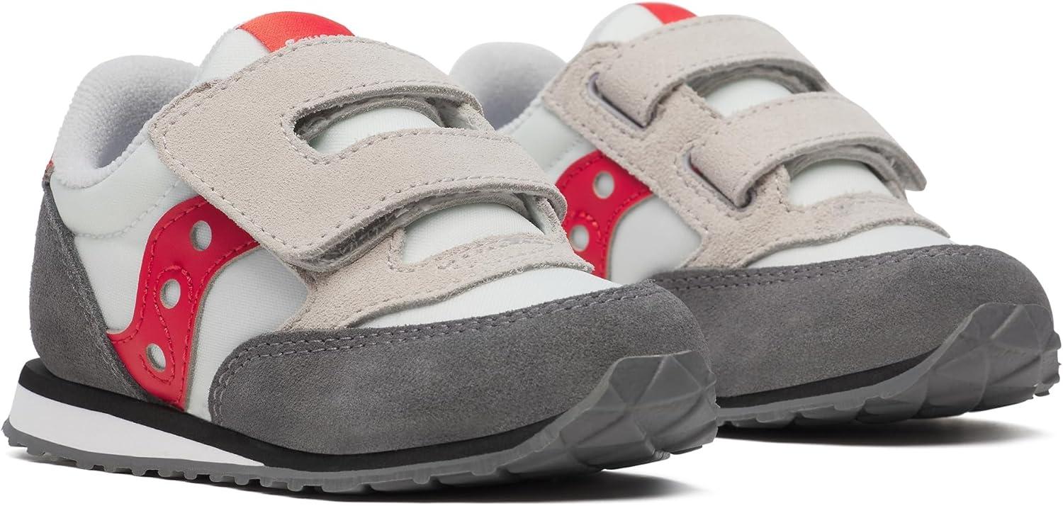 image:imageSaucony Baby Jazz Hook ampamp Loop SneakersWhiteGreyRed