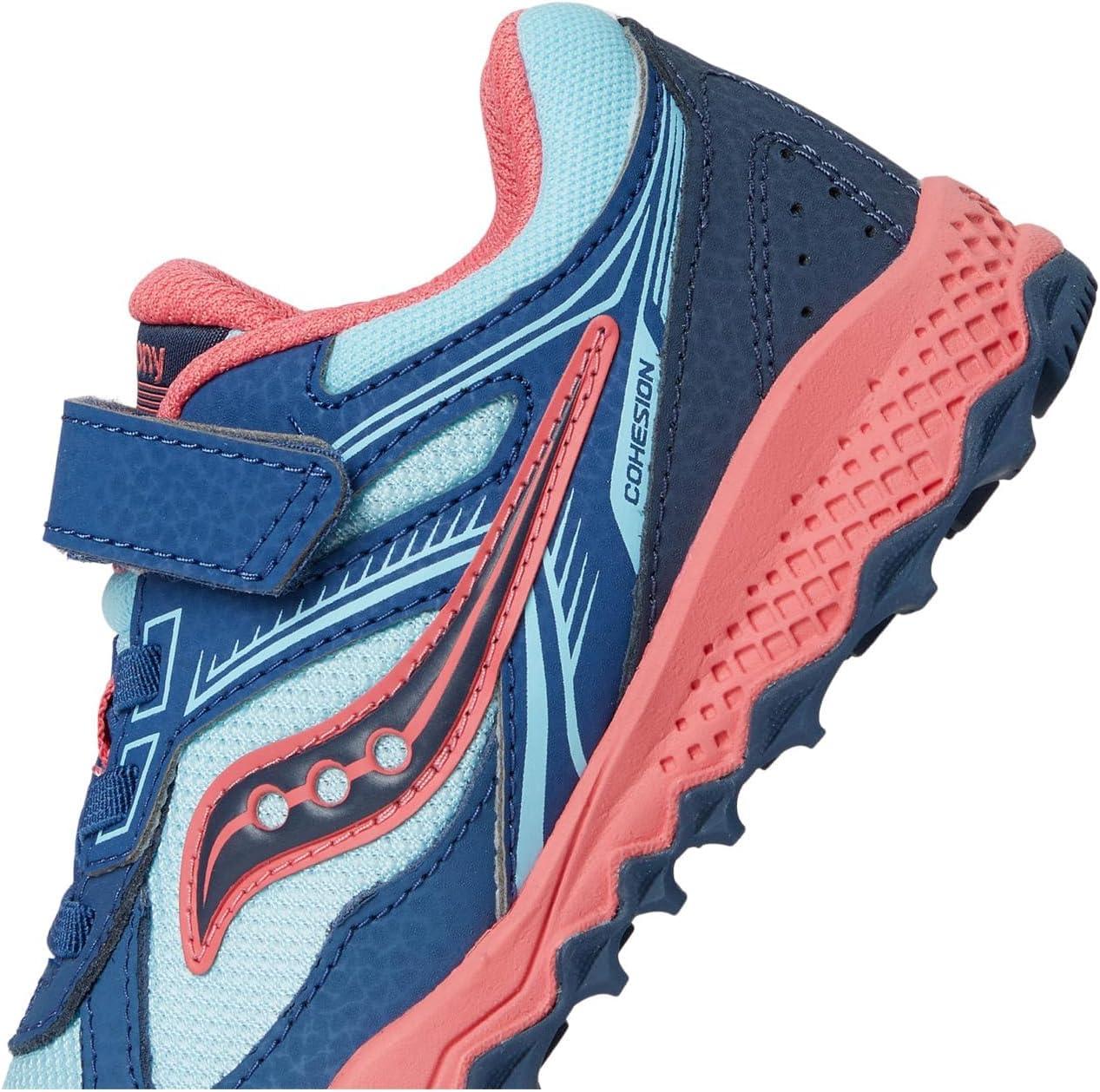 image:imageSaucony UnisexChild Cohesion Tr14 Alternative Closure Trail Running ShoeAquaCoral