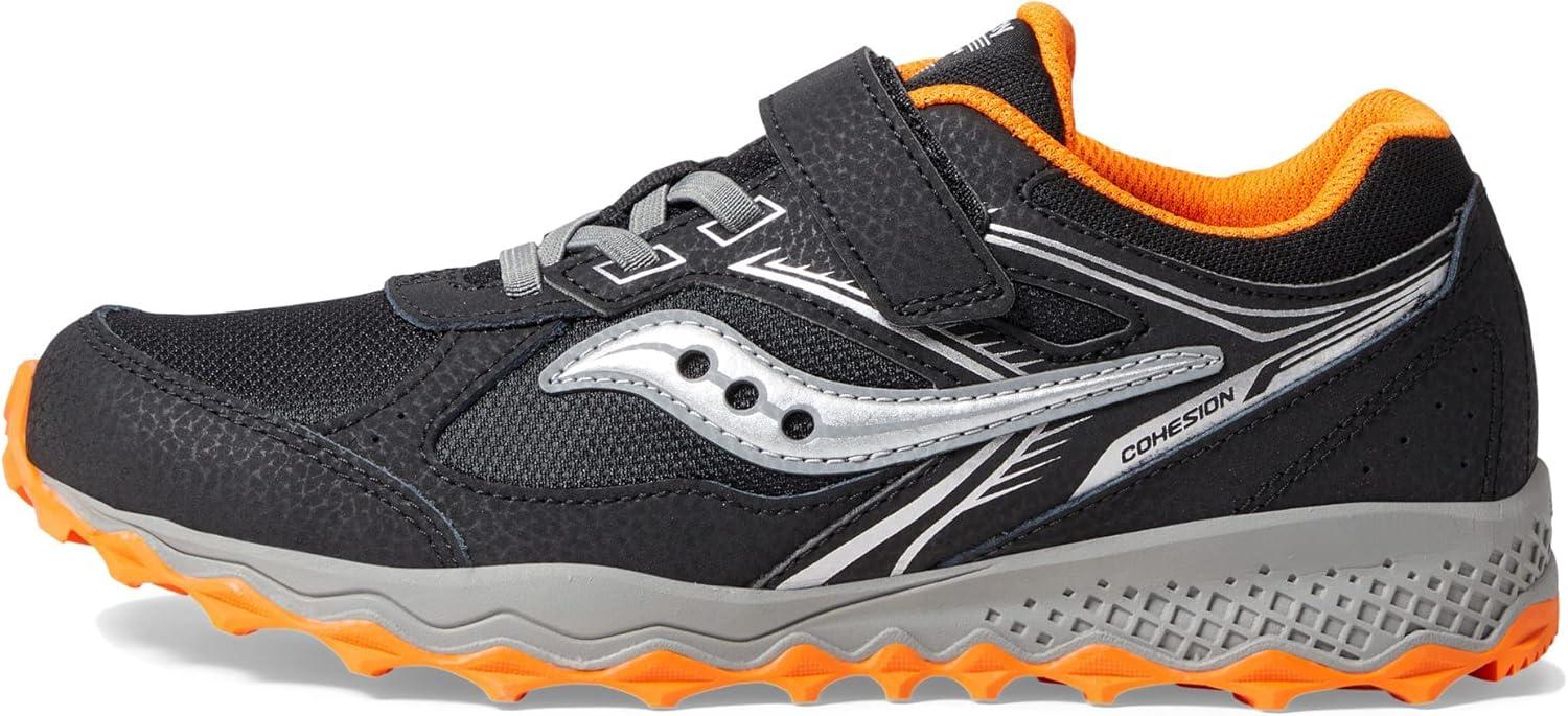 image:imageSaucony UnisexChild Cohesion Tr14 Alternative Closure Trail Running ShoeBlackOrange