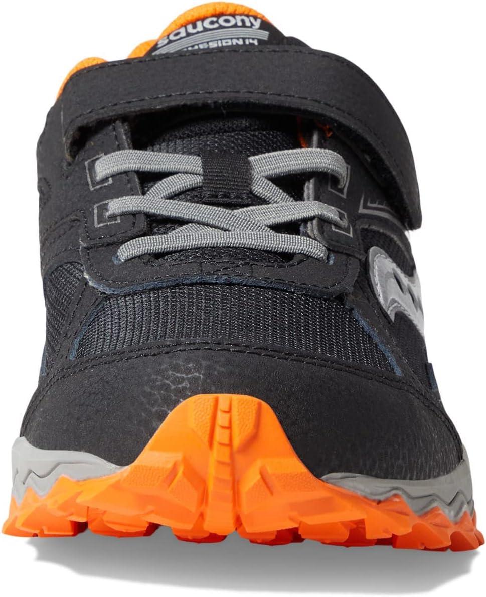 image:imageSaucony UnisexChild Cohesion Tr14 Alternative Closure Trail Running ShoeBlackOrange