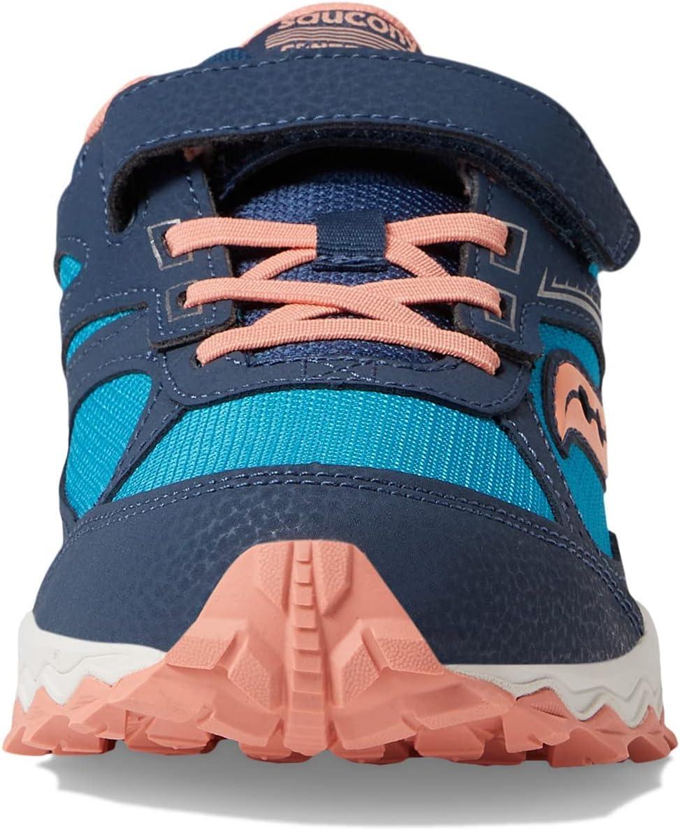 image:imageSaucony UnisexChild Cohesion Tr14 Alternative Closure Trail Running ShoeNavyTealCoral