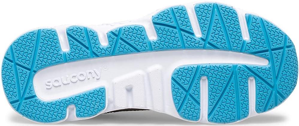 image:imageSaucony UnisexChild Wind Running ShoeBlackWhiteBlue