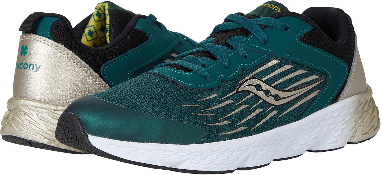 image:imageSaucony UnisexChild Wind Running ShoeGreenGoldBlack