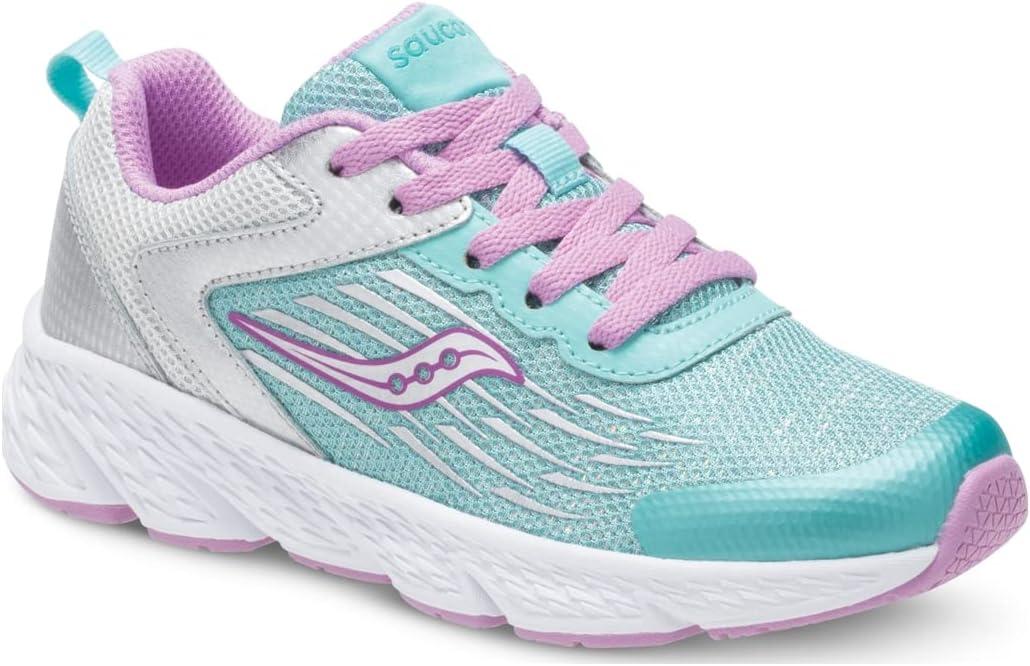 image:imageSaucony UnisexChild Wind Running ShoeTurquoiseSilver