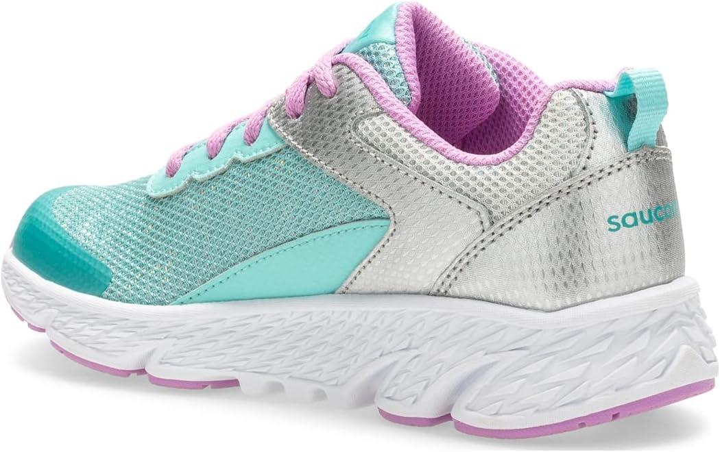 image:imageSaucony UnisexChild Wind Running ShoeTurquoiseSilver