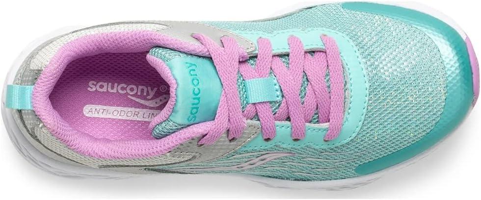 image:imageSaucony UnisexChild Wind Running ShoeTurquoiseSilver