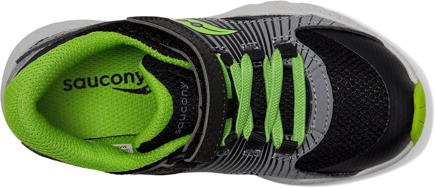 image:imageSaucony Velocer AC SneakerLittle KidBig Kid BlackGreen 2 Little Kid M