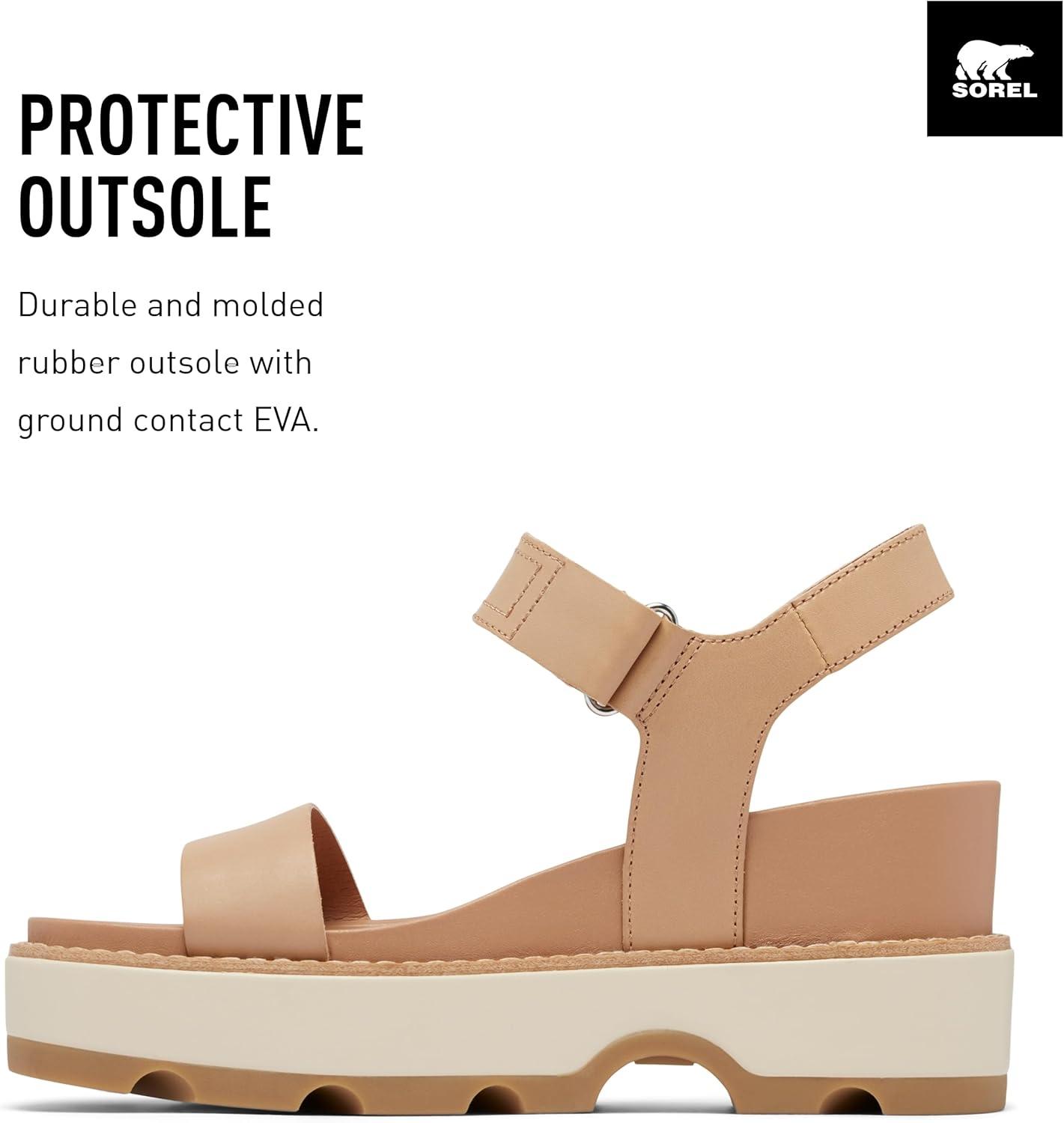 image:imageSorel Womens Joanie IV Y Strap WedgeHonest BeigeBleached Ceramic