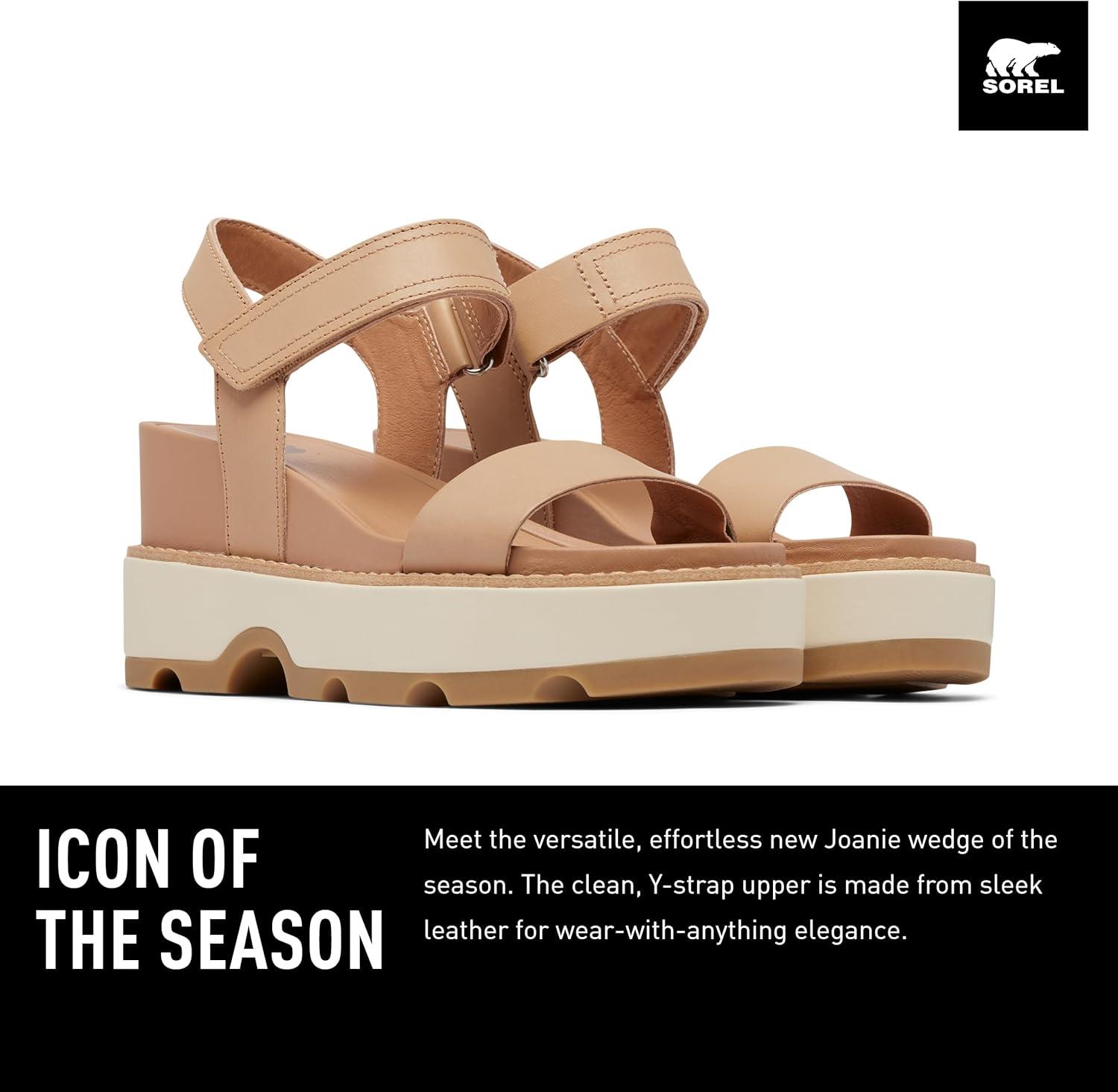 image:imageSorel Womens Joanie IV Y Strap WedgeHonest BeigeBleached Ceramic