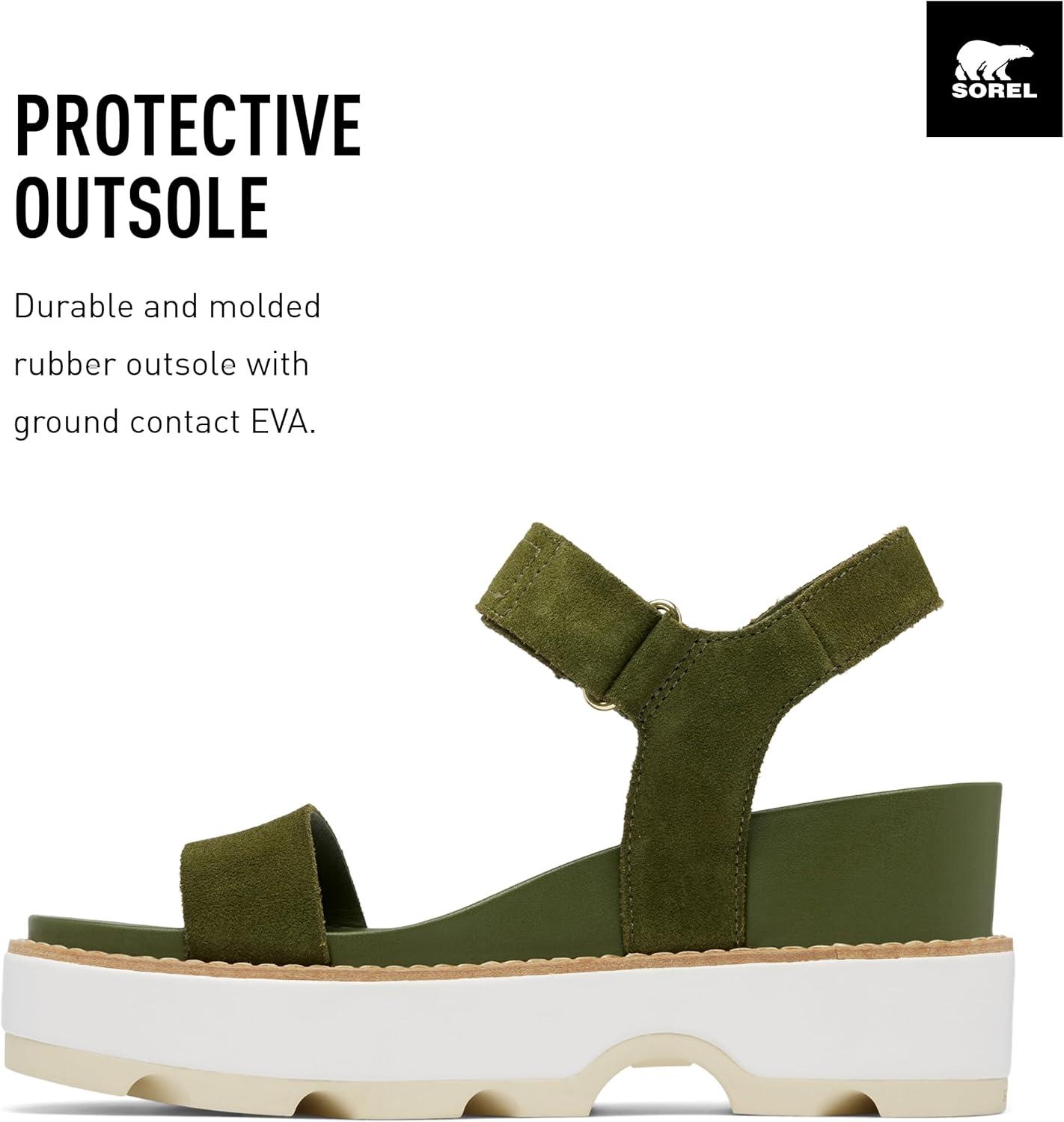 image:imageSorel Womens Joanie IV Y Strap WedgeUtility Green Honey White