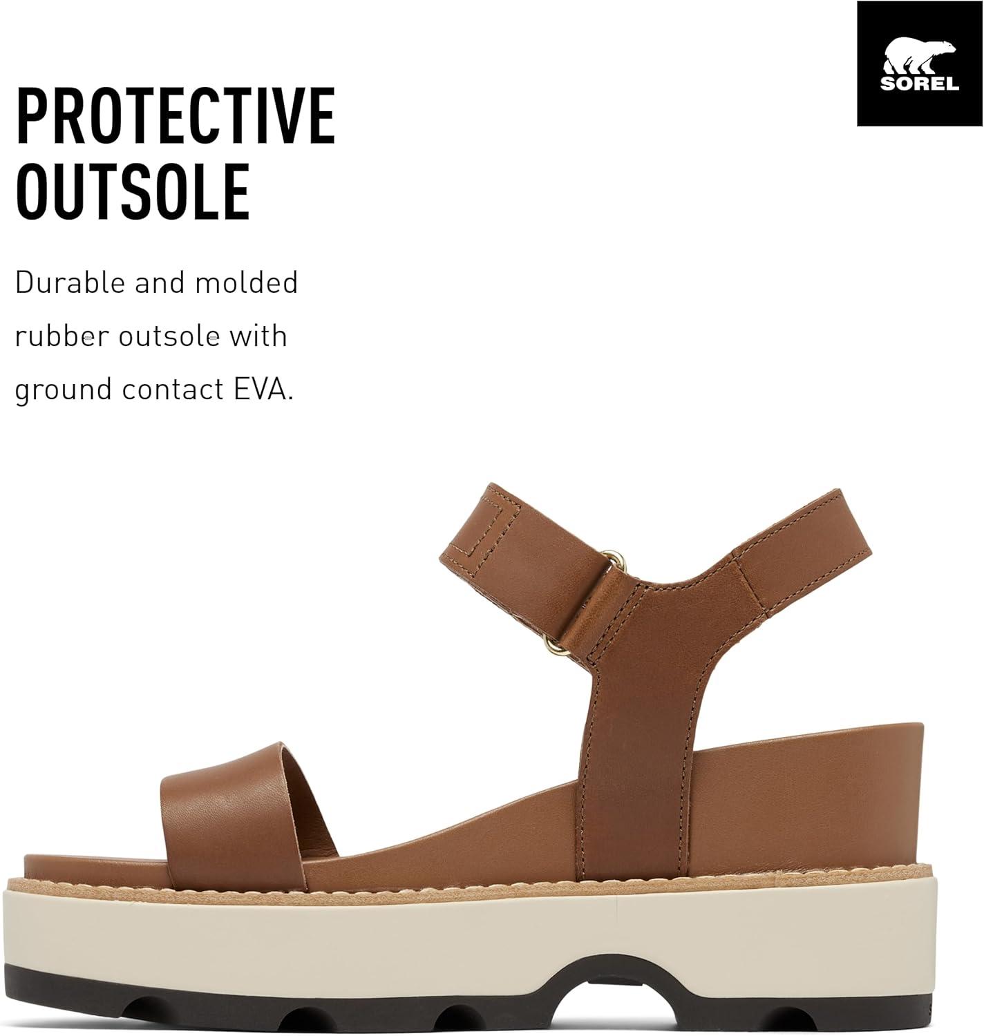 image:imageSorel Womens Joanie IV Y Strap WedgeVelvet TanBlackened Brown