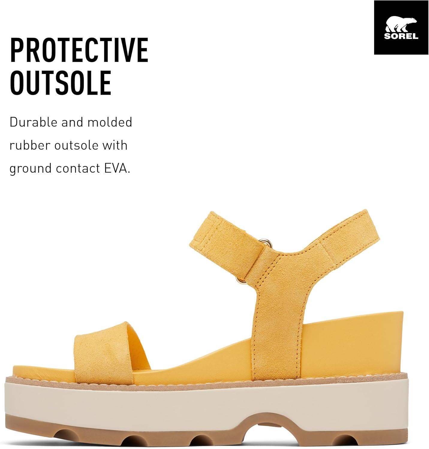 image:imageSorel Womens Joanie IV Y Strap WedgeYellow Ray Honey White