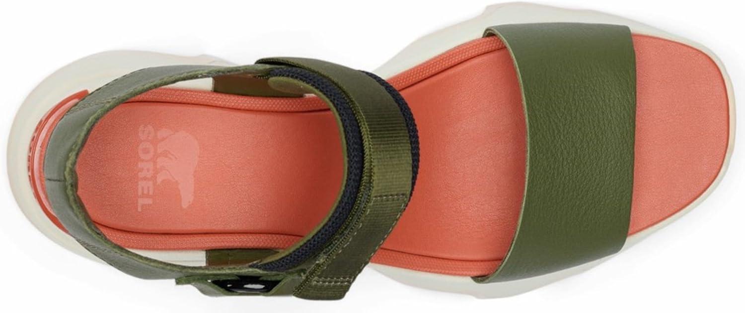 image:imageSorel Womens Kinetic Impact Y Strap High SandalsUtility GreenPearlescent
