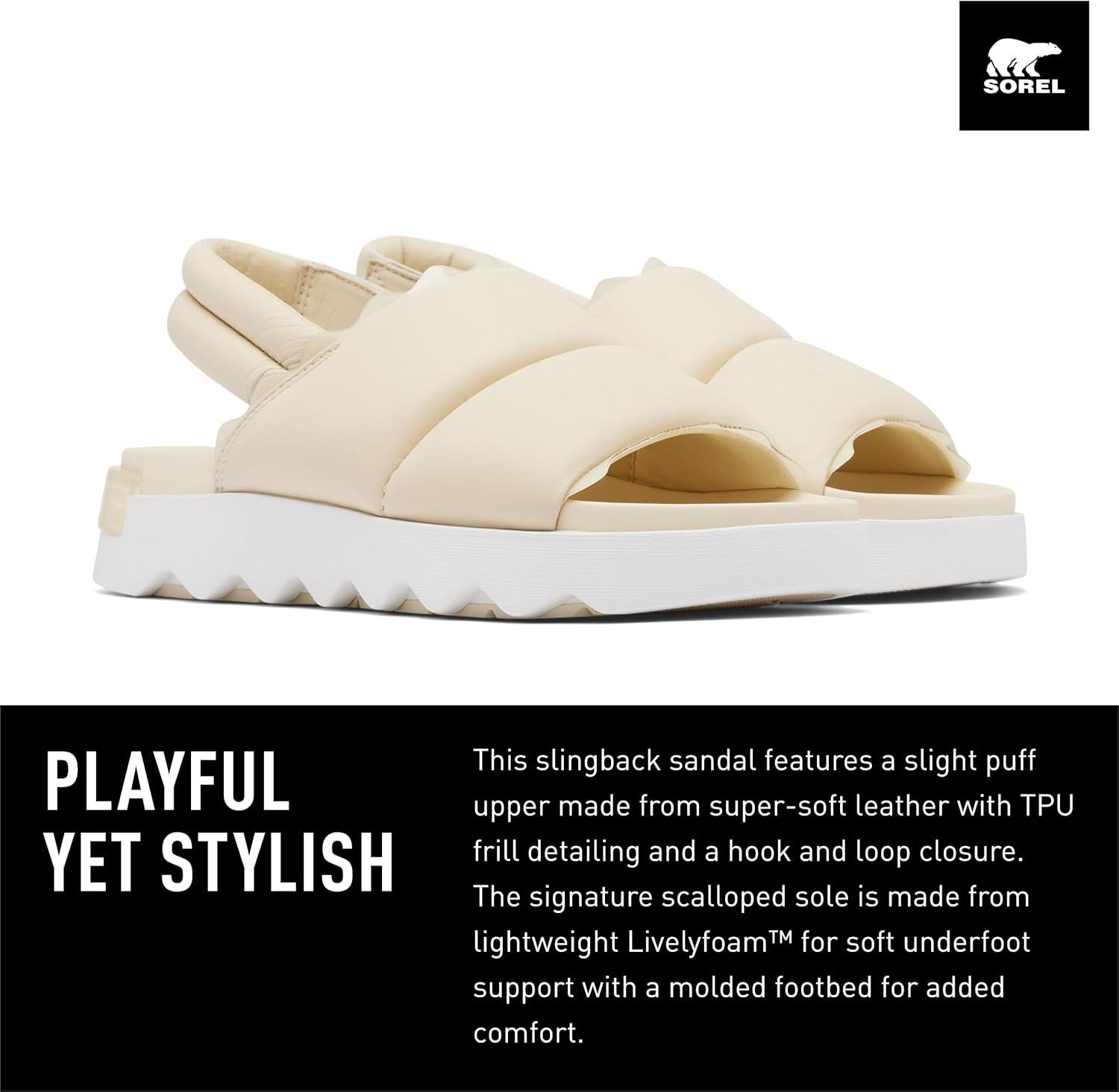 image:imageSorel Womens Viibe Slingback SlipOnsHoney White Sea Salt