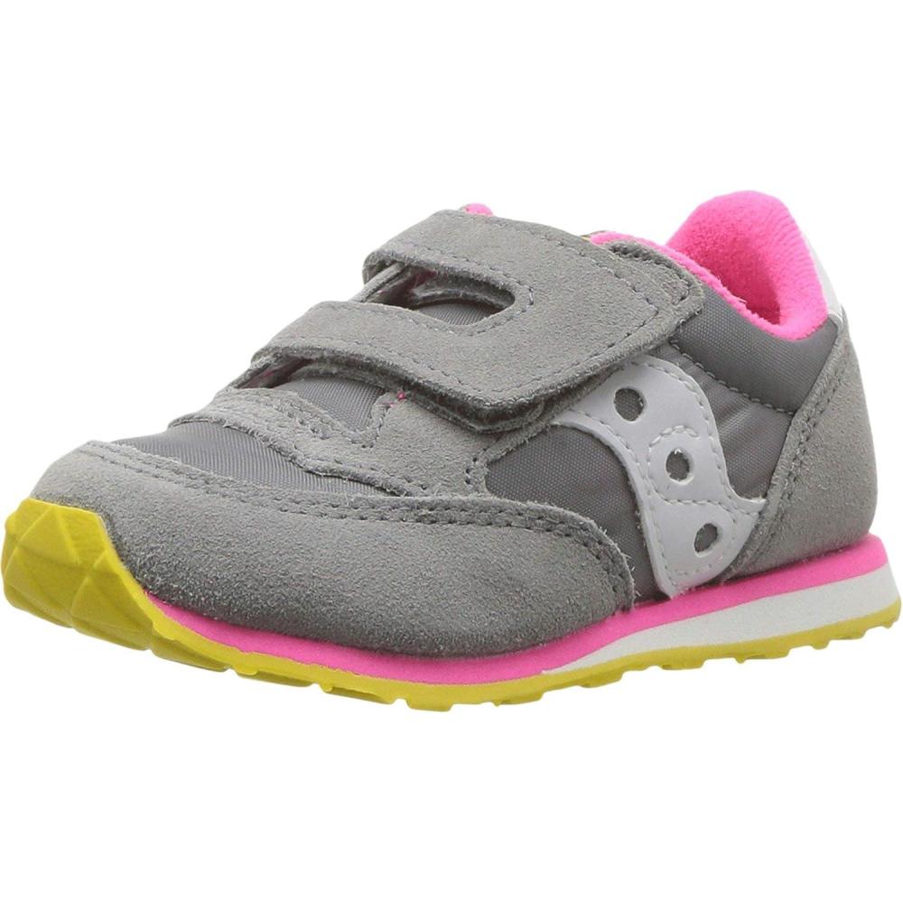 image:imageSaucony Baby Jazz Hook ampamp Loop SneakersGreyPink