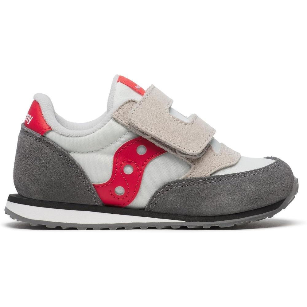 image:imageSaucony Baby Jazz Hook ampamp Loop SneakersWhiteGreyRed