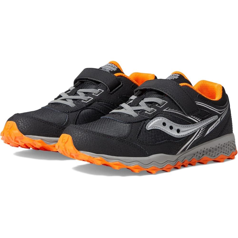 image:imageSaucony UnisexChild Cohesion Tr14 Alternative Closure Trail Running ShoeBlackOrange