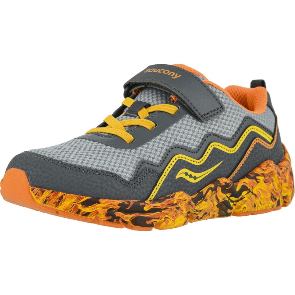 image:imageSaucony UnisexChild Flash Alternative Closure 20 SneakerGrey Flame