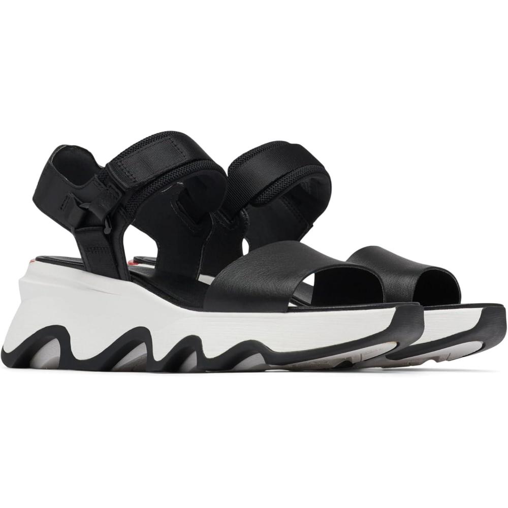 image:imageSorel Womens Kinetic Impact Y Strap High SandalsBlack  Sea Salt